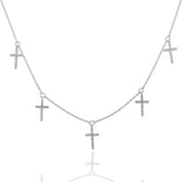 Diamond Multi Cross Necklace