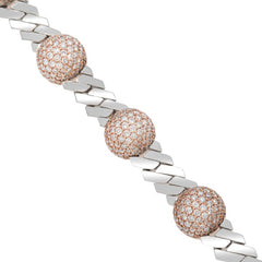 Diamond Cuban Ball Bracelet