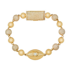 Evil Eye Diamond Ball Bracelet