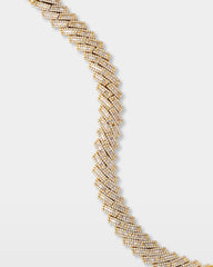 Gold Miami Cuban Link Diamond Bracelet