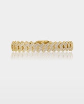 Gold Miami Cuban Link Diamond Bracelet