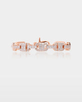 Gold Pavé Diamond Mariner Link Bracelet