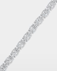 Sculpted Diamond Link Bracelet