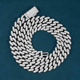 12MM Moissanite Prong Miami Cuban Link Chain 14K Gold