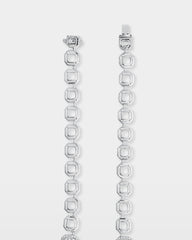Square Cluster Half Diamond Link Chain