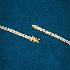 4MM Moissanite Tennis Chain 14K Gold