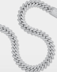 Channel Set Diamond Cuban Link Chain