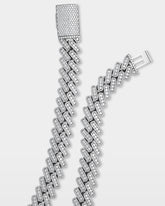 Channel Set Diamond Cuban Link Chain
