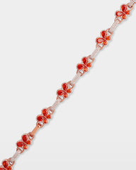 Citrine Butterfly & Diamond Link Bracelet