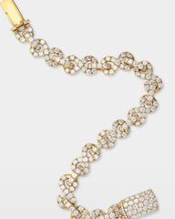 Gold Infinity Rolo Diamond Link Bracelet