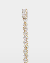 Gold Infinity Rolo Diamond Link Bracelet