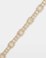 Mixed Cut Square Link Diamond Bracelet