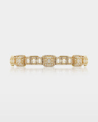 Mixed Cut Square Link Diamond Bracelet