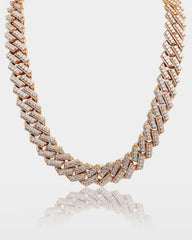 Round Diamond Cuban Link Chain