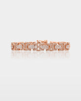 Gold Geometric Diamond Link Bracelet