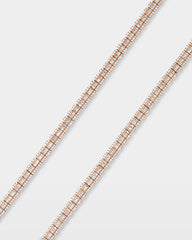 Triple Row Diamond Tennis Necklace