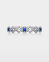 Sapphire Eye & Infinity Diamond Bracelet