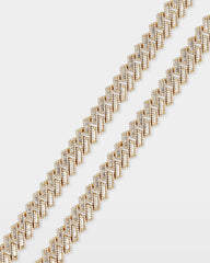 Trapezoid Diamond Cuban Link Chain