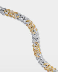 Two-Tone Diamond Cuban Link Bracelet