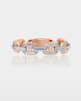 Two-Tone Diamond Mariner Link Bracelet