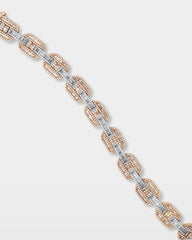Two-Tone Gucci Link Diamond Bracelet