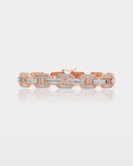 Two-Tone Gucci Link Diamond Bracelet
