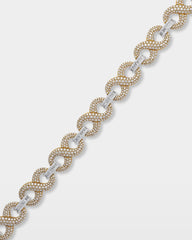 Two-Tone Infinity Diamond Link Bracelet