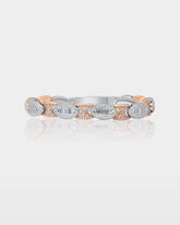 Two-Tone Oval Diamond Link Bracelet