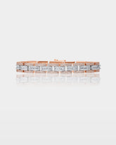Two-Tone Triple Row Diamond Bracelet