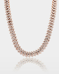 Two Row Diamond Cuban Link Chain