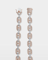 Two Tone Gucci Link Diamond Chain