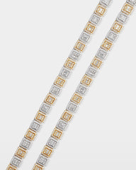Two Tone Square Link Diamond Chain