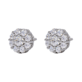 Iced Out Flower Earrings VVS Moissanite Daimond Earrings