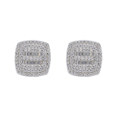 Baguette Middle Cushion VVS Moissanite Daimond Earrings