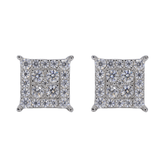 Square Iced VVS Moissanite Daimond Earrings