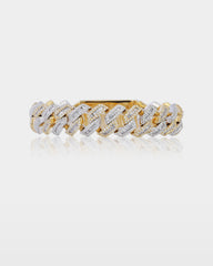 Two-Tone Miami Cuban Link Diamond Bracelet