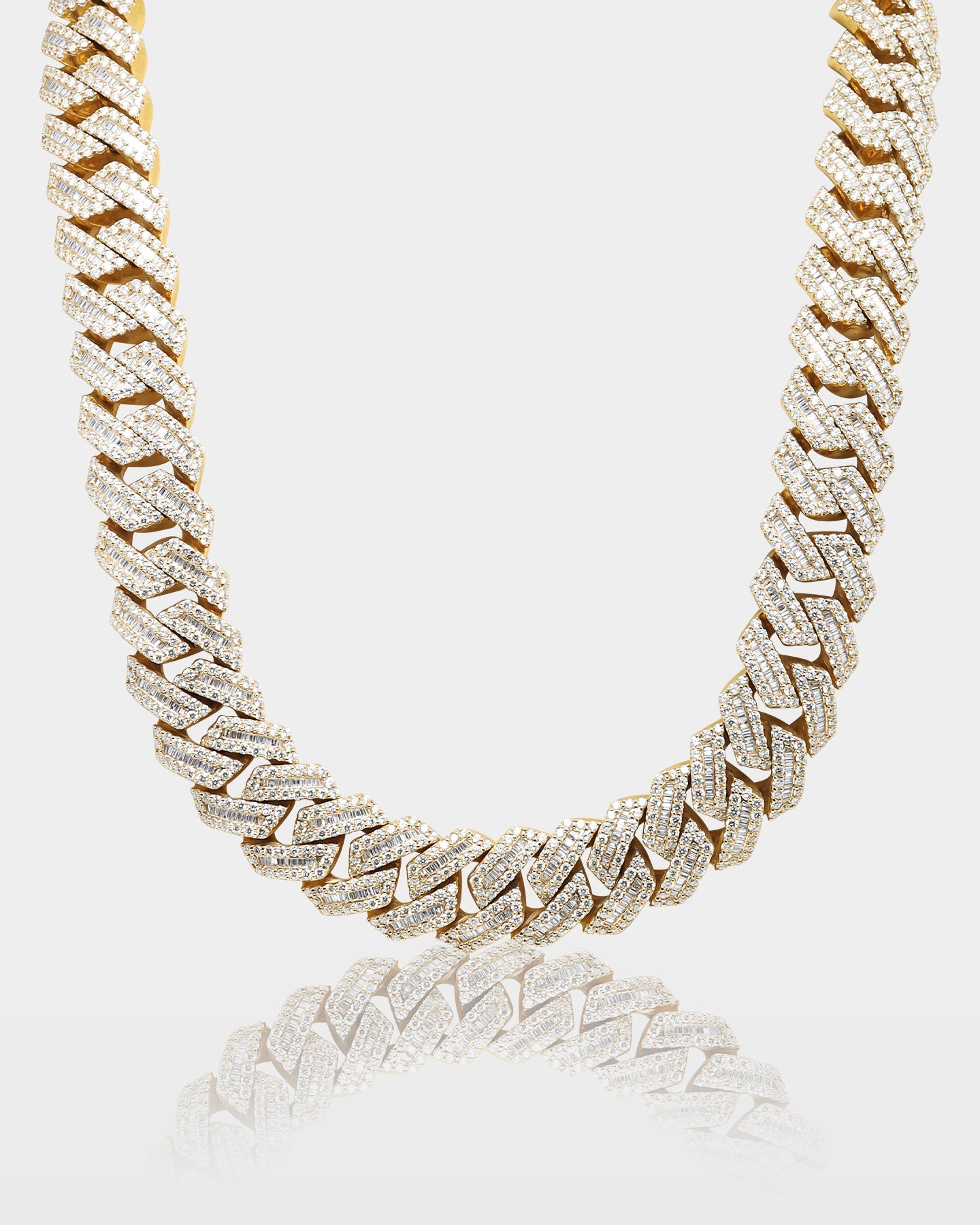 Gold Diamond Cuban Link Chain