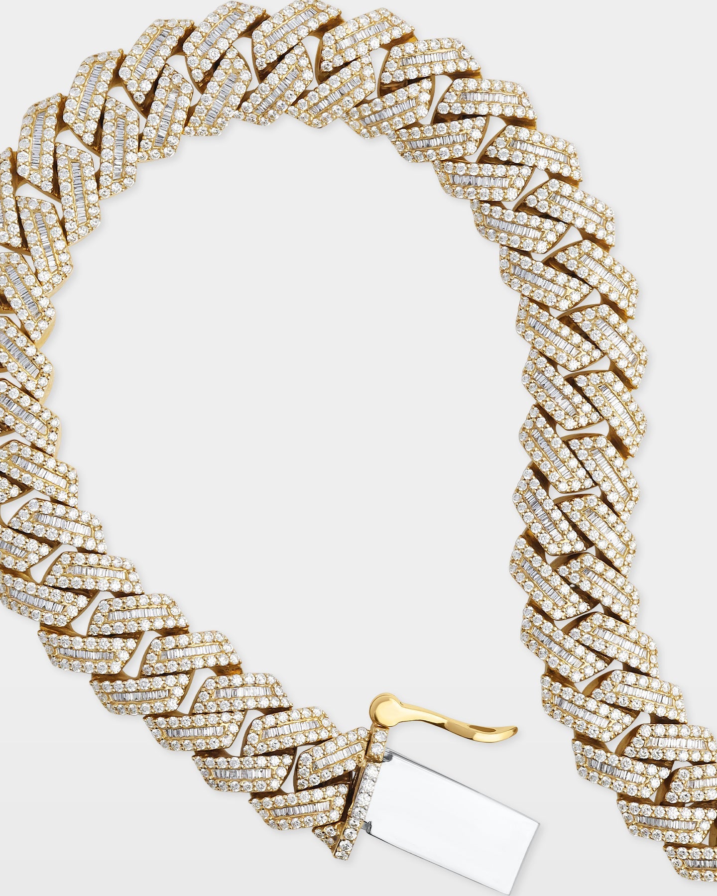 Gold Diamond Cuban Link Chain