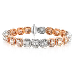 Two Tone Baguette Bracelet