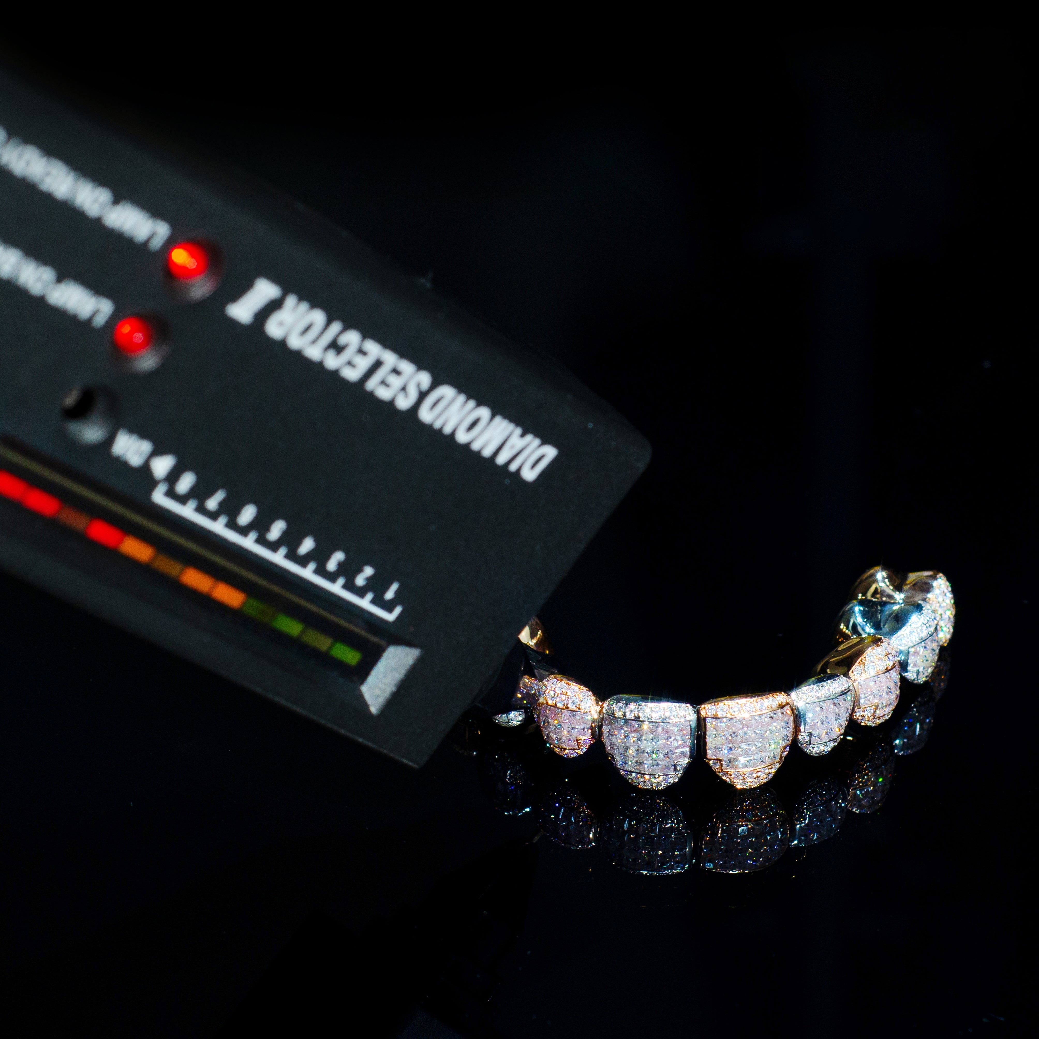 10 on 10 VVS Moissanite Diamond Grillz