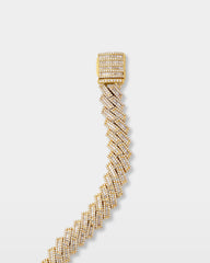 Gold Miami Cuban Link Diamond Bracelet