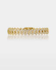 Gold Miami Cuban Link Diamond Bracelet