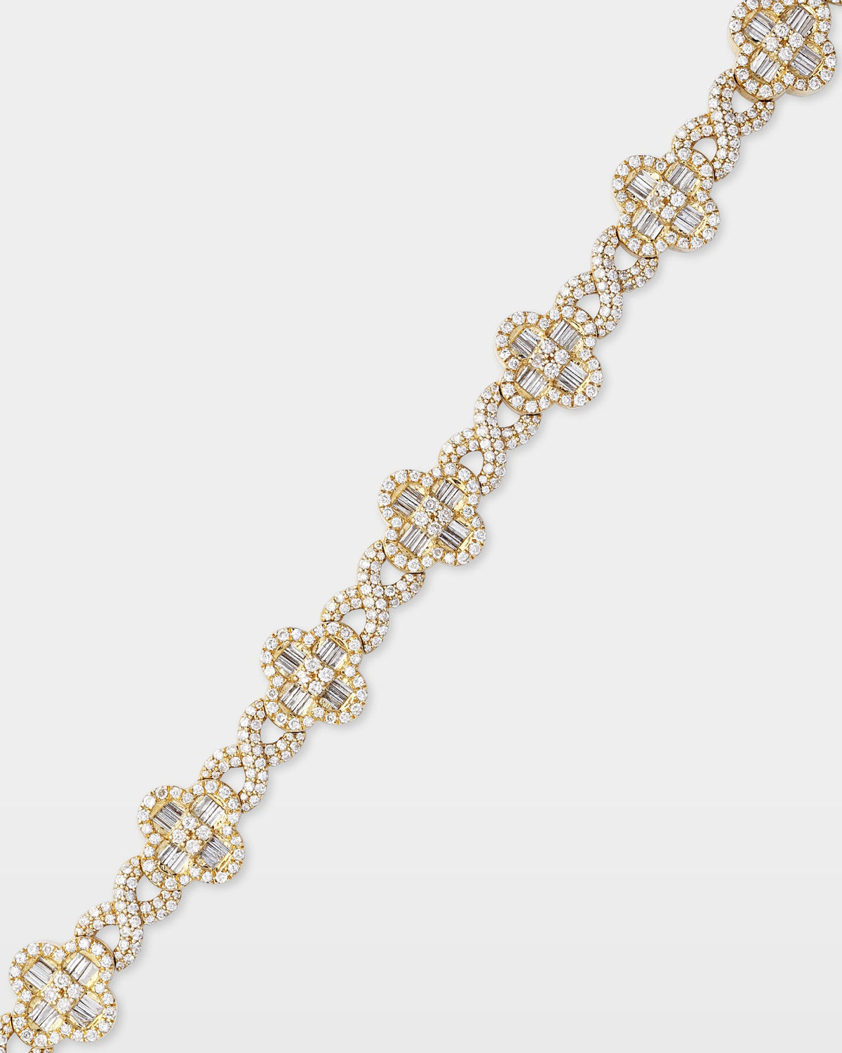 Infinity & Clover Diamond Link Bracelet