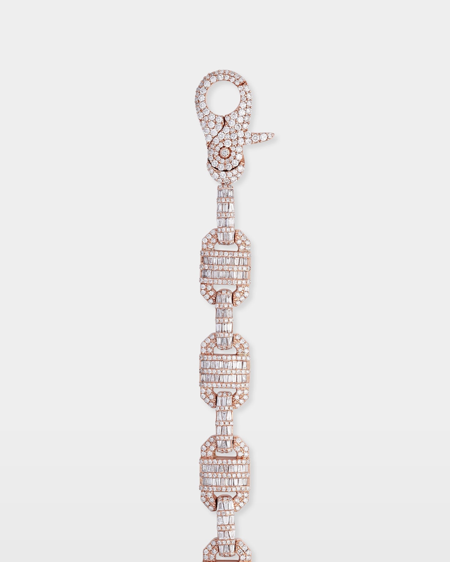 Gold Pavé Diamond Mariner Link Bracelet