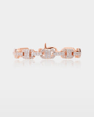 Gold Pavé Diamond Mariner Link Bracelet