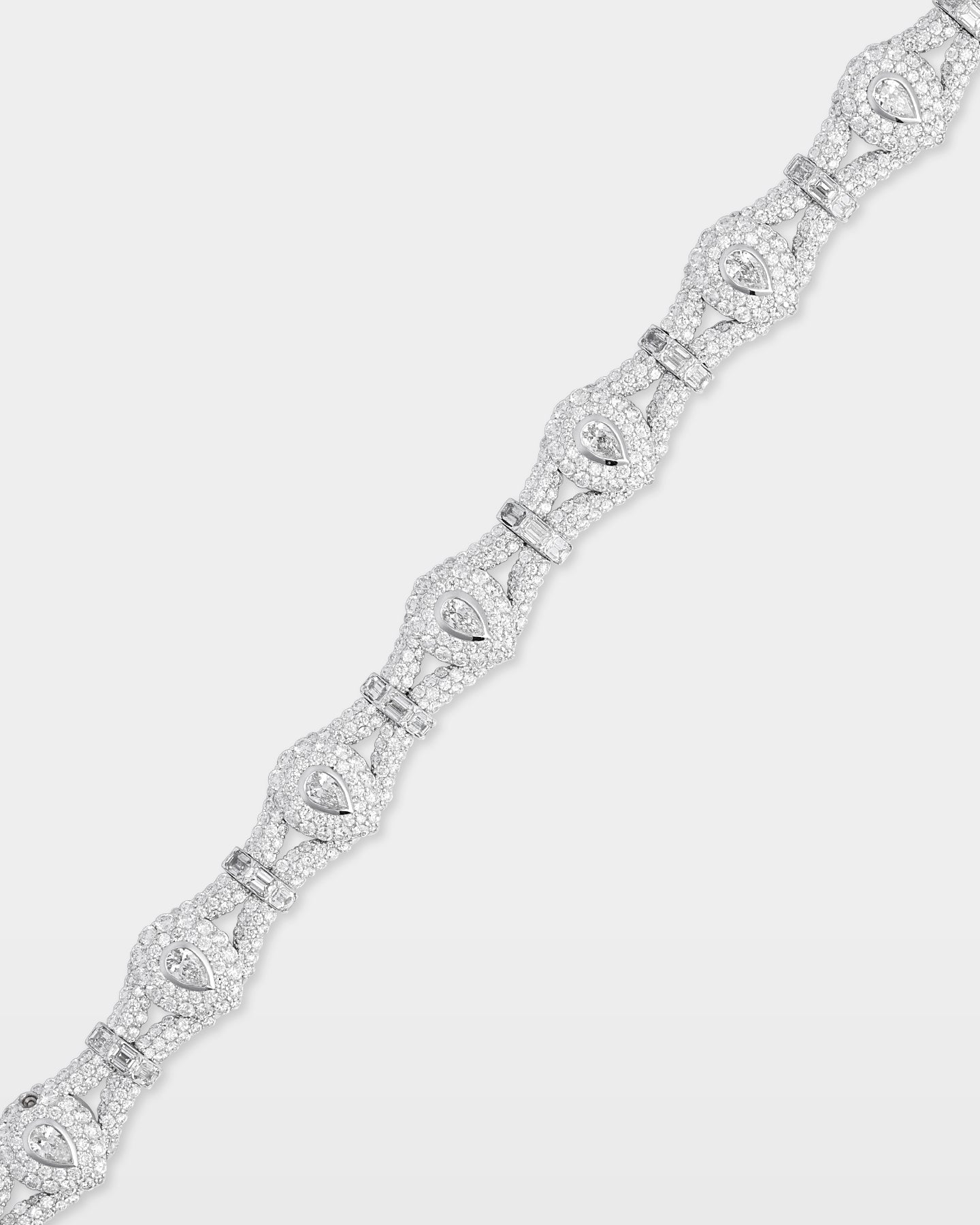 Pear Diamond Link Bracelet