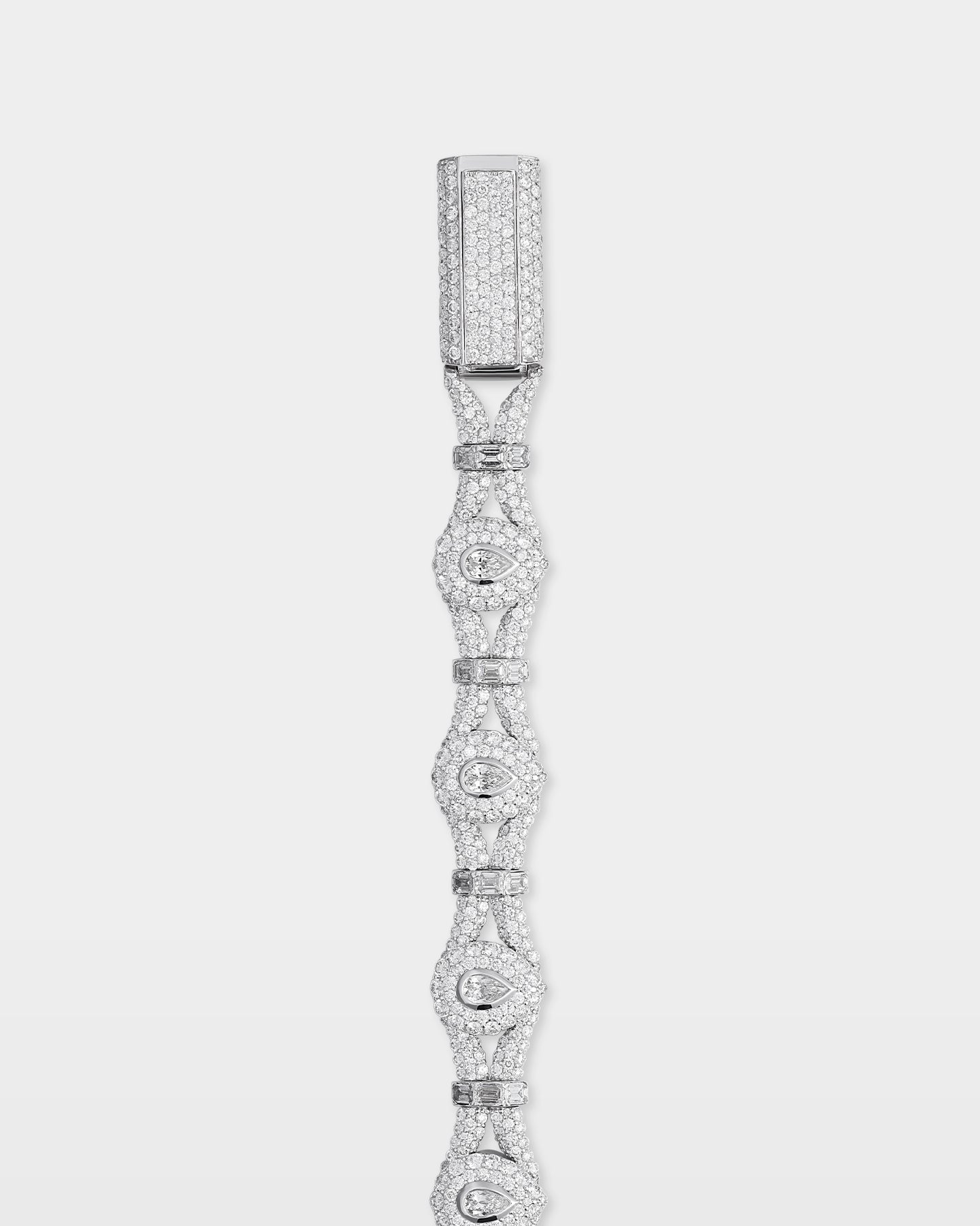 Pear Diamond Link Bracelet