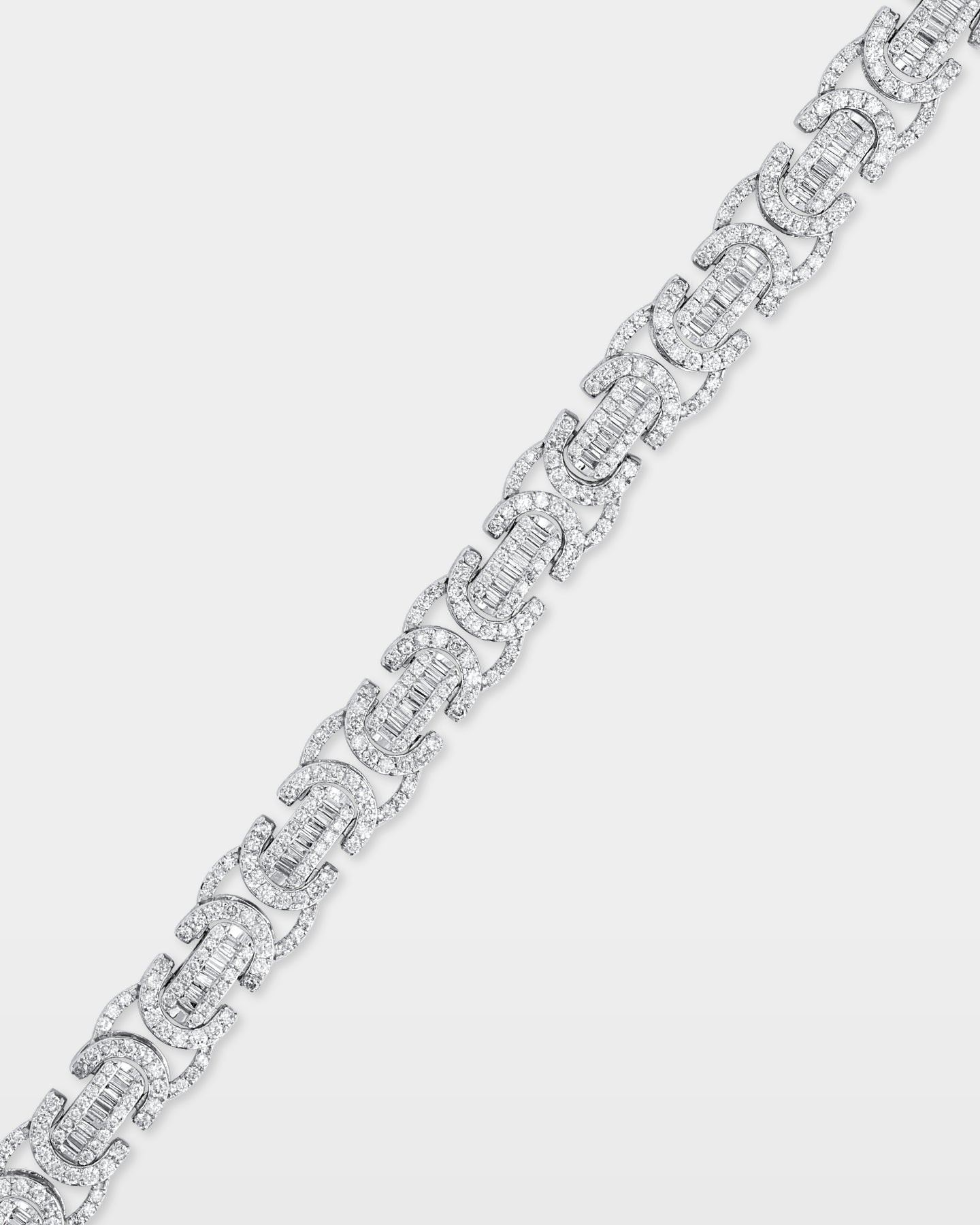 Sculpted Diamond Link Bracelet