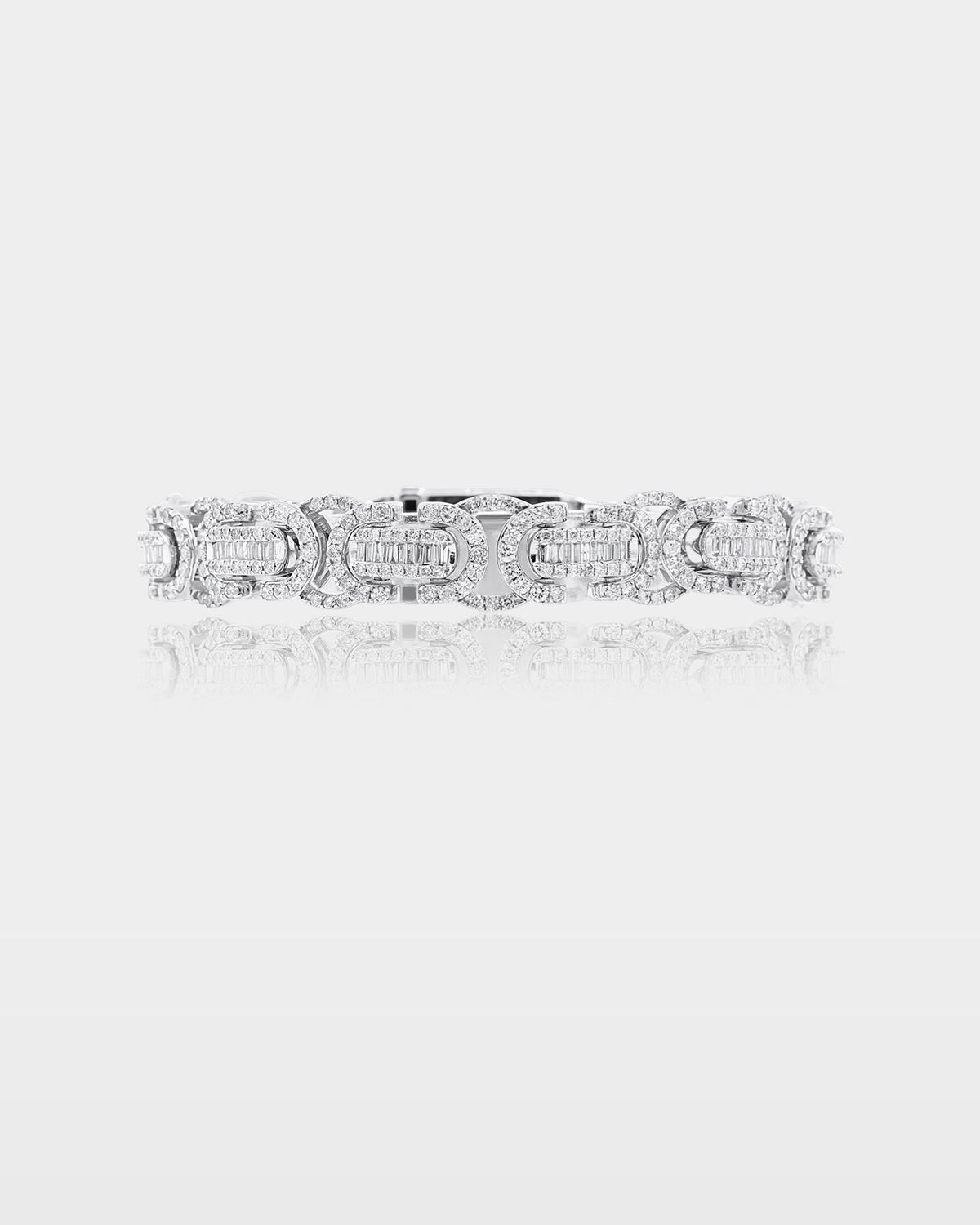 Sculpted Diamond Link Bracelet