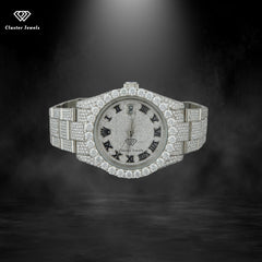 Fully Iced Out Hip Hop Moissanite Diamond Watch